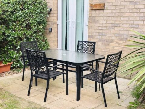 Lobster Pot Cottage patio garden at The Bay Filey