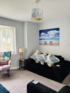 Lobster Pot Cottage living room at The Bay Filey